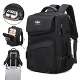 ZUOKEDISI Airlines Approved 15.6-inch Laptop Travel Backpack with Shoe Box and Luggage Strap, Hiking Backpack