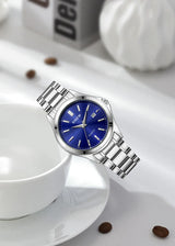 Genuine XINEW Brand Men Watches Students Fashion Casual Full Stainless Steel Band Simple Date Quartz Wrist Vintage Watch Silver