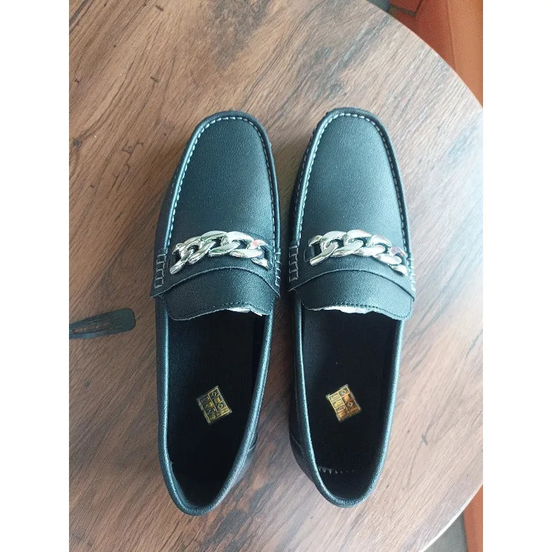 Simple Atmosphere, Non-Slip and Wear-Resistant, High-Quality Lazy One-Pedal, Light and Breathable Loafers