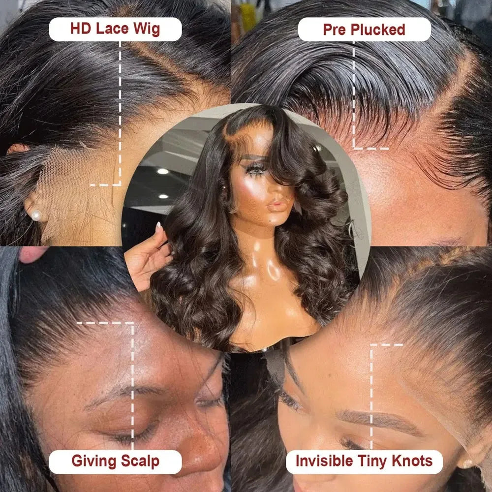 13x4 HD Lace Frontal Wig 13x4 Lace Front Human Hair Wigs For Black Women Body Wave Lace Front Wig Brazilian Hair Wig