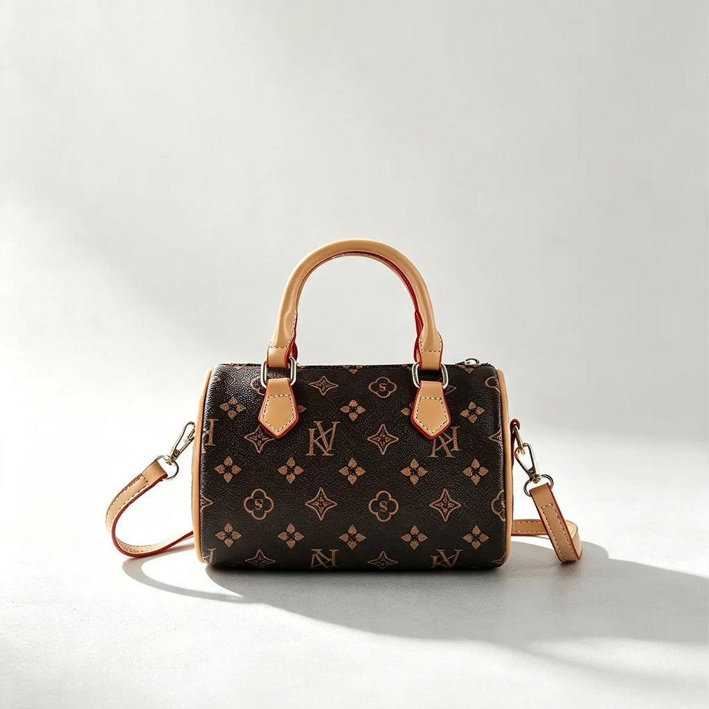 Old Money Vintage All-over Print Boston Bag Lightweight Geometric Top Handle Bag Crossbody Bag Daily Commuting Shoulder Bag