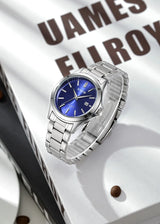 Genuine XINEW Brand Men Watches Students Fashion Casual Full Stainless Steel Band Simple Date Quartz Wrist Vintage Watch Silver