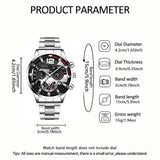 Fashionable Men's Watches, Luxurious Quartz Watches, Calendar Clocks, Men's Business Leisure Watches