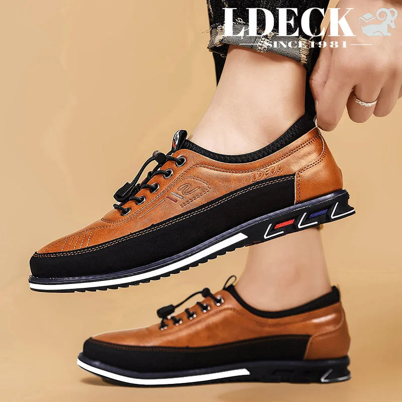 Men's Low Top Loafers Black Yellow Grey Brown Slip On Non Slip Sole Lightweight Comfortable Daily Shoes