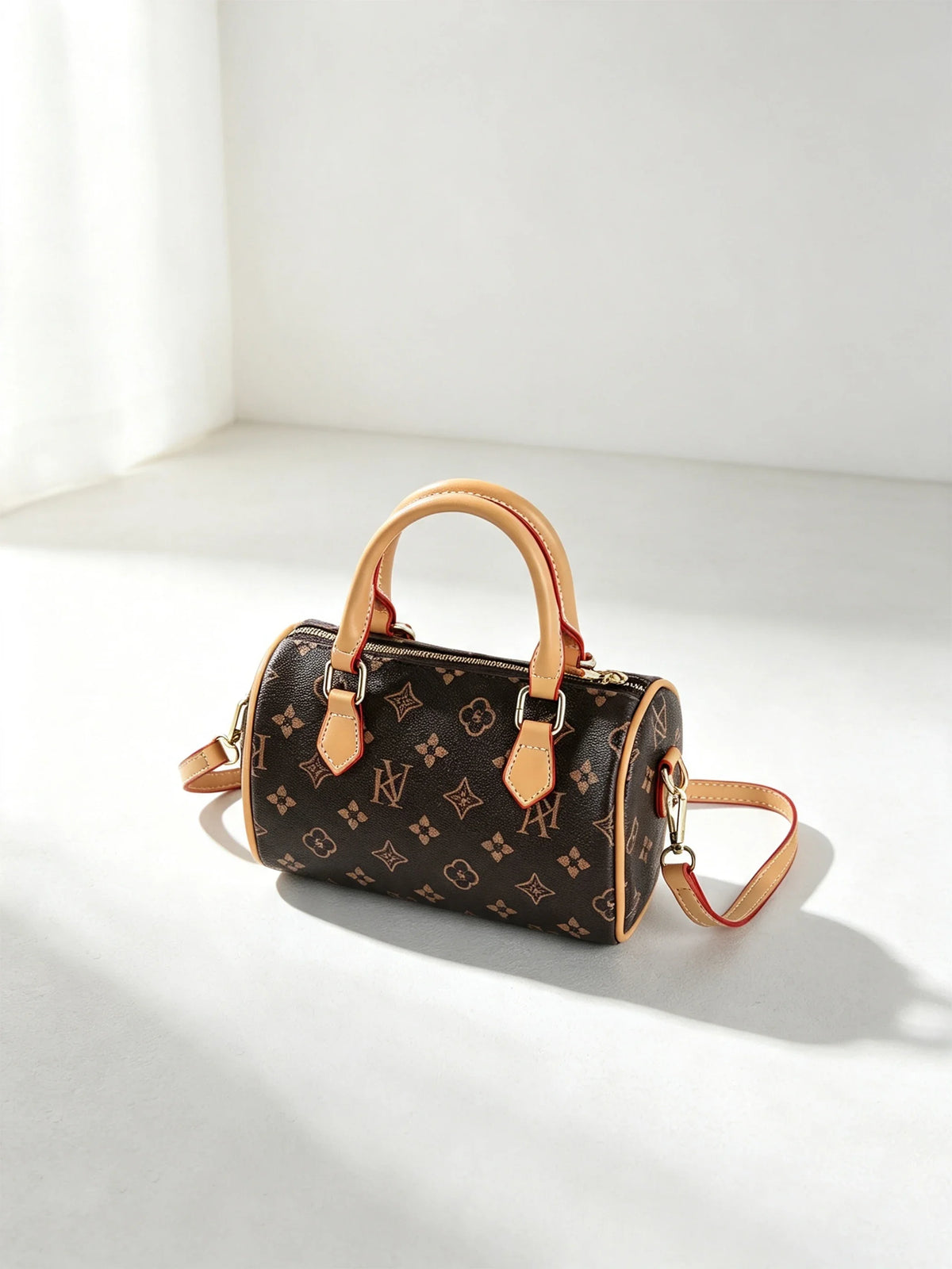 Old Money Vintage All-over Print Boston Bag Lightweight Geometric Top Handle Bag Crossbody Bag Daily Commuting Shoulder Bag