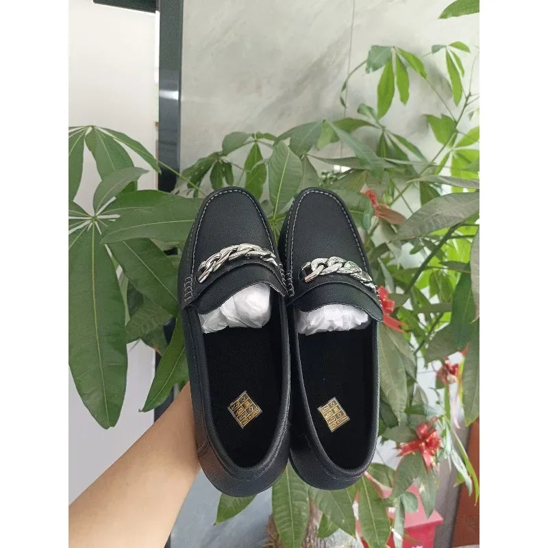 Simple Atmosphere, Non-Slip and Wear-Resistant, High-Quality Lazy One-Pedal, Light and Breathable Loafers