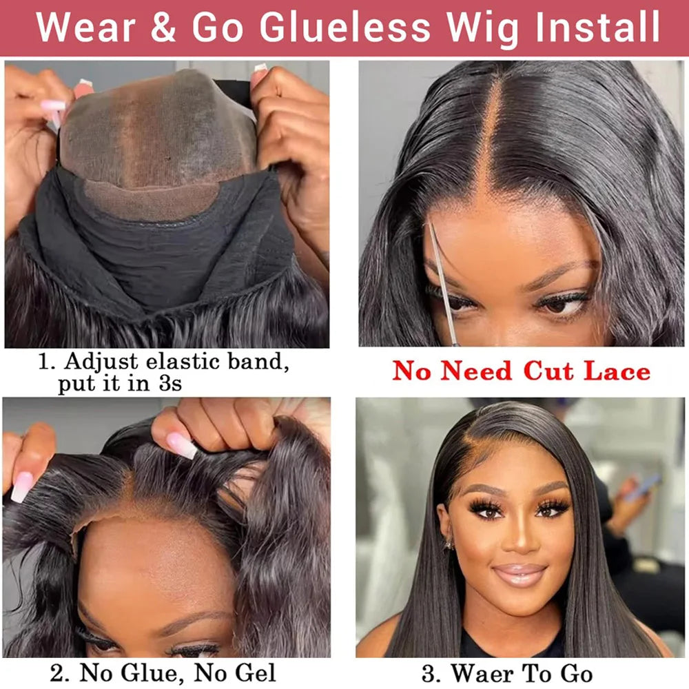 40 42 Inch Straight Human Hair Wigs 13x4 13x6 HD Lace Frontal Wigs For Women Glueless Bone Straight Lace Front Human Hair Wigs