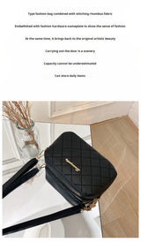 2024 Tassel Small Messenger Bag For Women Trend Lingge Embroidery Camera Female Shoulder Bag Fashion Chain Ladies Crossbody Bags