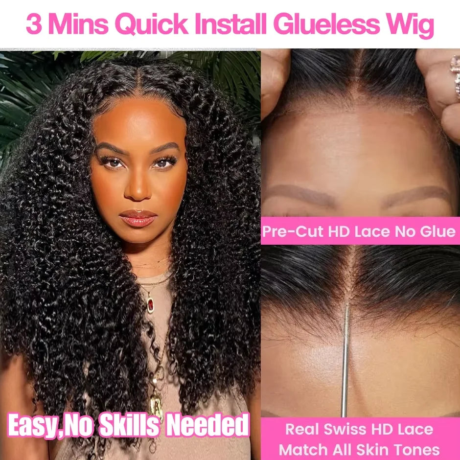 Deep Wave Glueless Invisible Strap 360 HD Full Lace Wig Human Hair 13x4 13x6 Water Wave Lace Front Wig 4x4 5x5 Closure Curly Wig