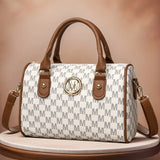 Women Alphabet Shoulder Bag with Golden "M" Logo, Synthetic Faux Leather Small Crossbody Bag for Work, Travel, Parties, and Gift