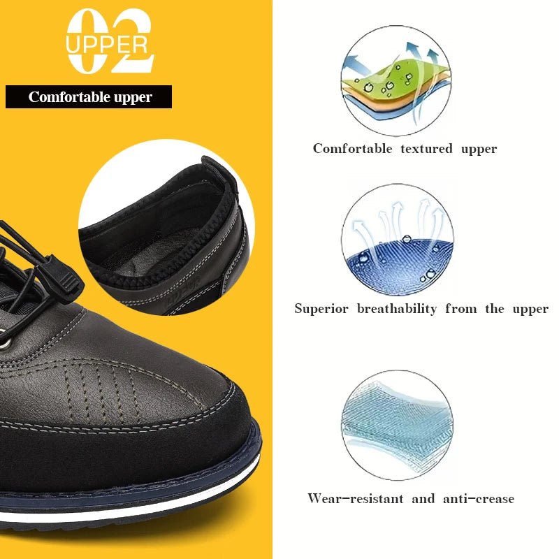 Men's Low Top Loafers Black Yellow Grey Brown Slip On Non Slip Sole Lightweight Comfortable Daily Shoes