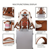 ZUOKEDISI Airlines Approved 15.6-inch Laptop Travel Backpack with Shoe Box and Luggage Strap, Hiking Backpack