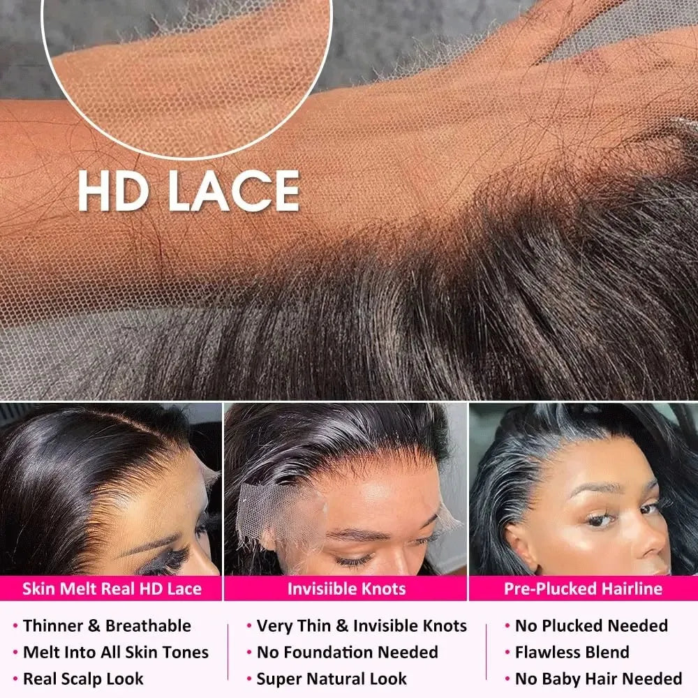13x4 HD Lace Frontal Wig 13x4 Lace Front Human Hair Wigs For Black Women Body Wave Lace Front Wig Brazilian Hair Wig