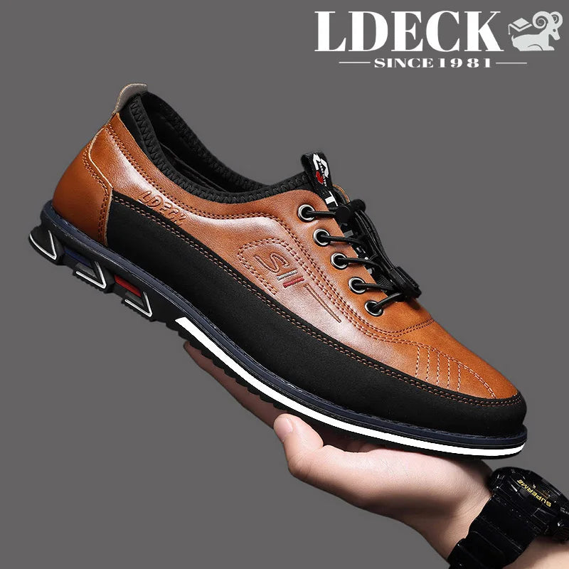 Men's Low Top Loafers Black Yellow Grey Brown Slip On Non Slip Sole Lightweight Comfortable Daily Shoes