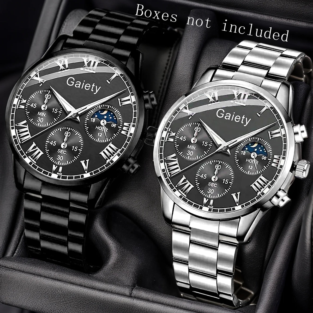 1/2PCS Set Couple Fashion Casual Leather Watches Ladies Simple Dial Quartz Wristwatches Dress Clock Montre Femme