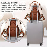 ZUOKEDISI Airlines Approved 15.6-inch Laptop Travel Backpack with Shoe Box and Luggage Strap, Hiking Backpack