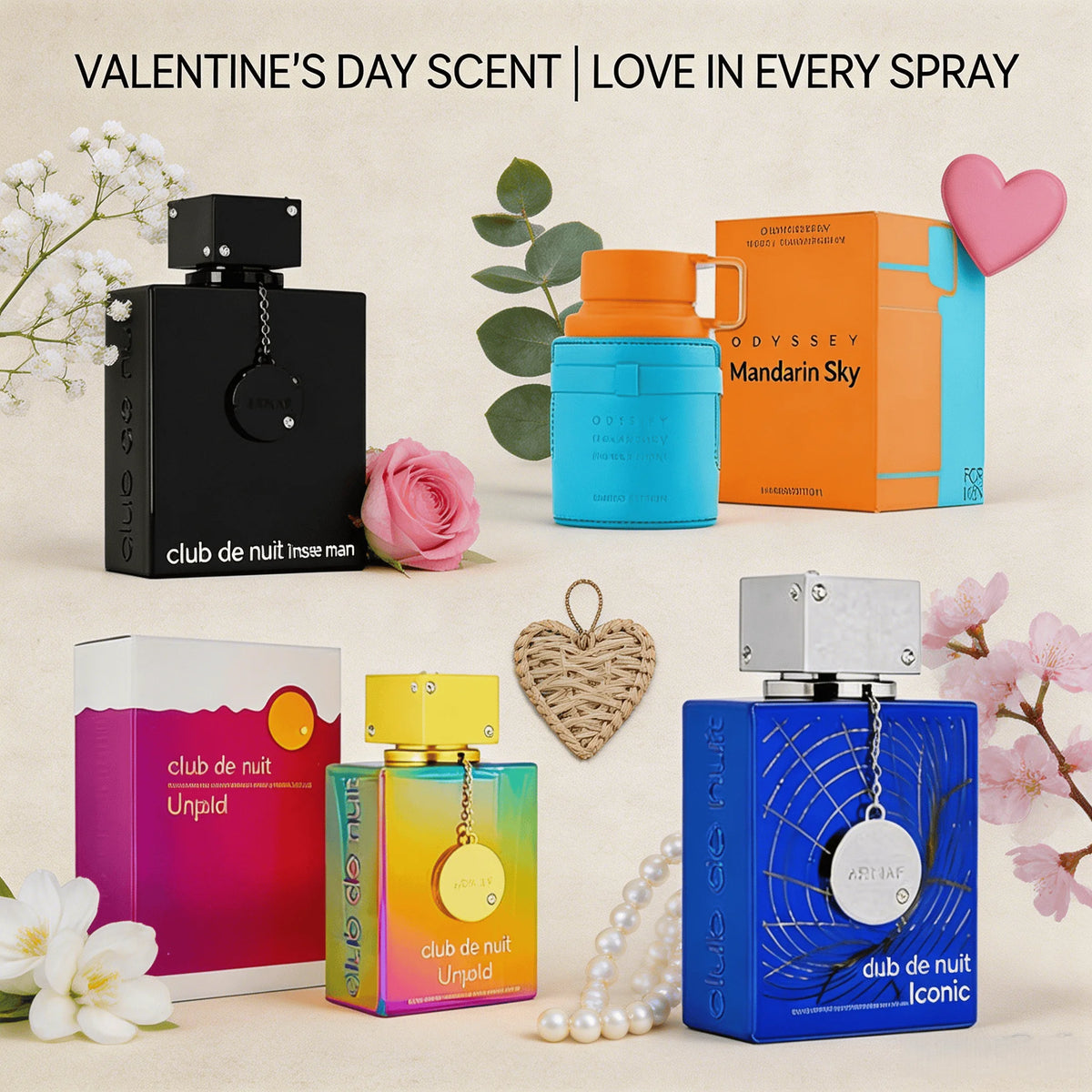 Armaf Island Bliss & Odyssey 100ml Unisex Perfume, Warm Spicy Amber Aroma, Cinnamon Lavender Heart with Vanilla Tobacco Musk Base, Long Lasting & Strong Projection for Wedding Party