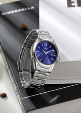 Genuine XINEW Brand Men Watches Students Fashion Casual Full Stainless Steel Band Simple Date Quartz Wrist Vintage Watch Silver