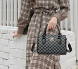 Women Alphabet Shoulder Bag with Golden "M" Logo, Synthetic Faux Leather Small Crossbody Bag for Work, Travel, Parties, and Gift