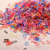 500/1000/2000pcs Girls Colourful Disposable Rubber Band Hair Ties Headband Children Ponytail Holder Bands Kids Hair Accessories