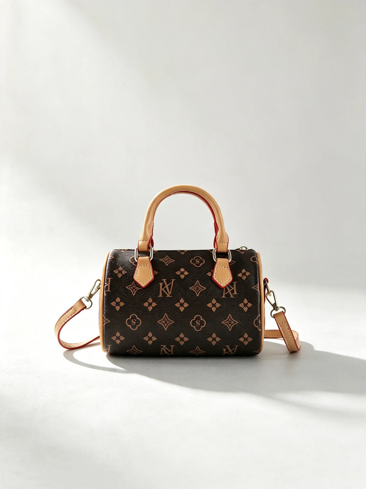 Old Money Vintage All-over Print Boston Bag Lightweight Geometric Top Handle Bag Crossbody Bag Daily Commuting Shoulder Bag