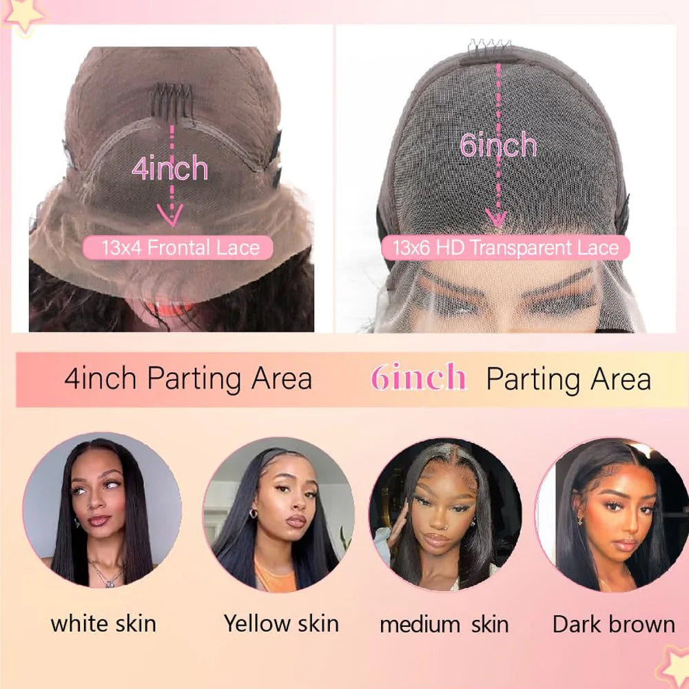 40 42 Inch Straight Human Hair Wigs 13x4 13x6 HD Lace Frontal Wigs For Women Glueless Bone Straight Lace Front Human Hair Wigs