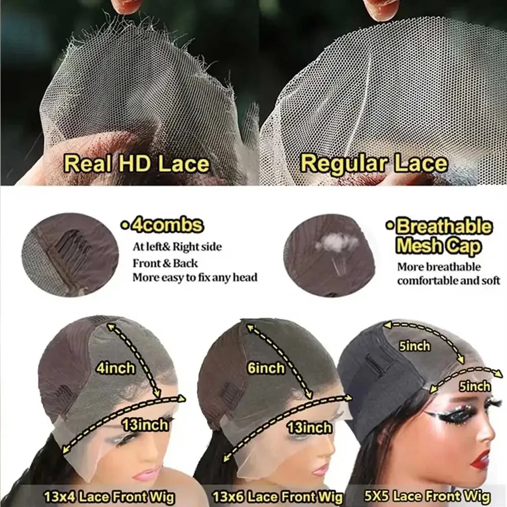 13x4 HD Lace Frontal Wig 13x4 Lace Front Human Hair Wigs For Black Women Body Wave Lace Front Wig Brazilian Hair Wig