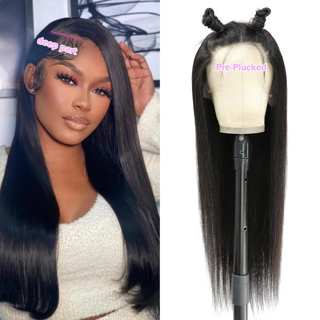 40 42 Inch Straight Human Hair Wigs 13x4 13x6 HD Lace Frontal Wigs For Women Glueless Bone Straight Lace Front Human Hair Wigs