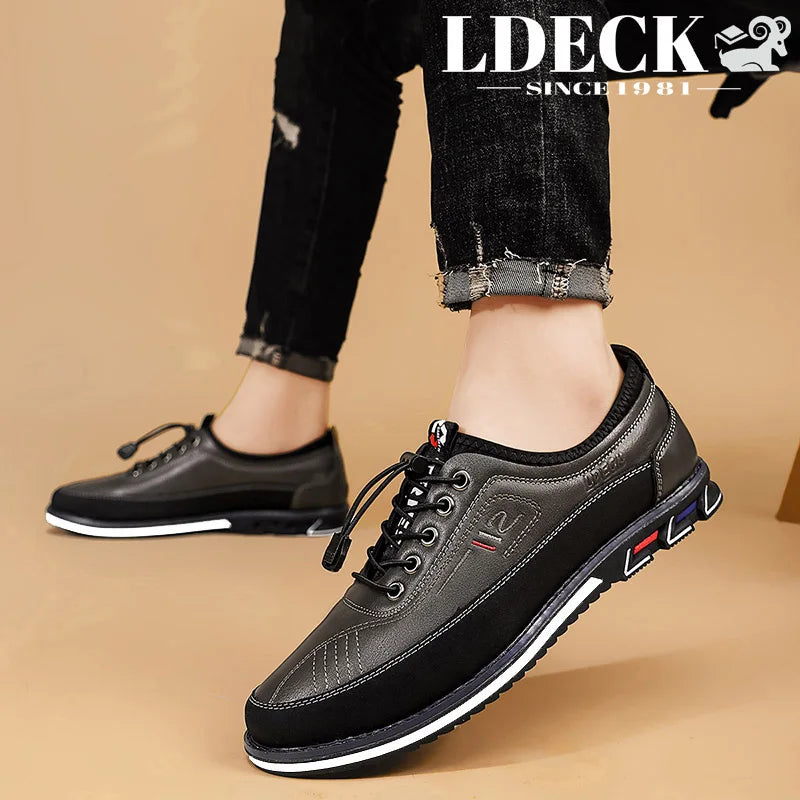 Men's Low Top Loafers Black Yellow Grey Brown Slip On Non Slip Sole Lightweight Comfortable Daily Shoes