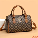 Women Alphabet Shoulder Bag with Golden "M" Logo, Synthetic Faux Leather Small Crossbody Bag for Work, Travel, Parties, and Gift