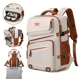 ZUOKEDISI Airlines Approved 15.6-inch Laptop Travel Backpack with Shoe Box and Luggage Strap, Hiking Backpack