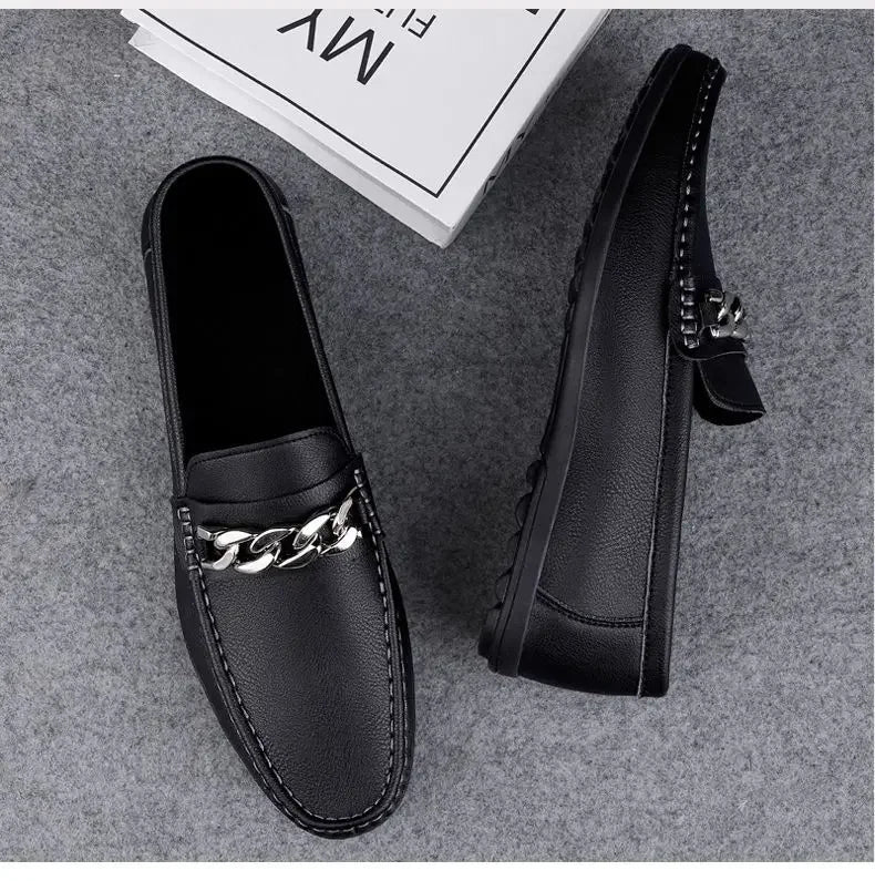 Simple Atmosphere, Non-Slip and Wear-Resistant, High-Quality Lazy One-Pedal, Light and Breathable Loafers